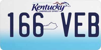 KY license plate 166VEB