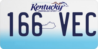 KY license plate 166VEC