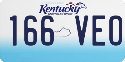KY license plate 166VEO