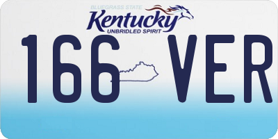 KY license plate 166VER