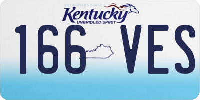 KY license plate 166VES