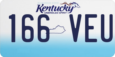 KY license plate 166VEU