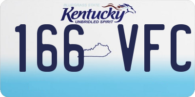 KY license plate 166VFC