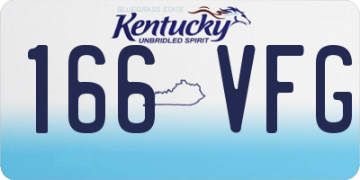 KY license plate 166VFG