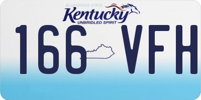 KY license plate 166VFH