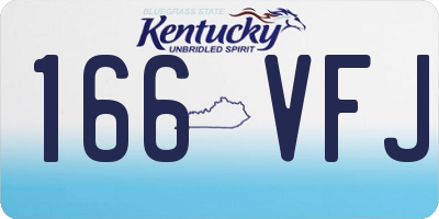 KY license plate 166VFJ