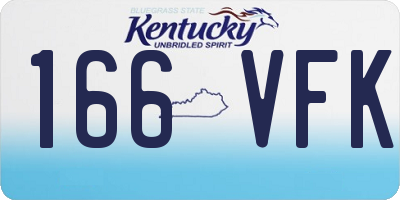 KY license plate 166VFK