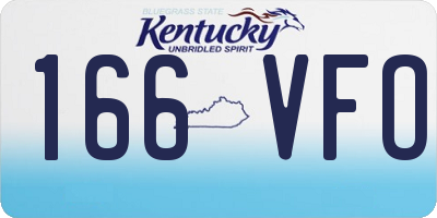 KY license plate 166VFO