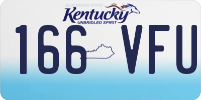 KY license plate 166VFU