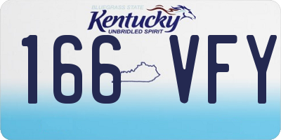 KY license plate 166VFY