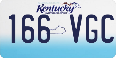 KY license plate 166VGC