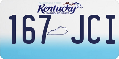 KY license plate 167JCI