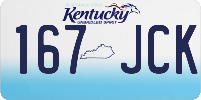 KY license plate 167JCK