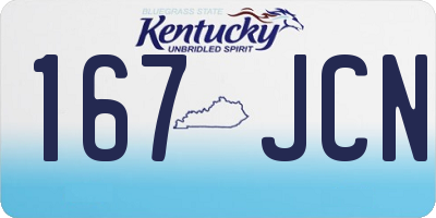 KY license plate 167JCN