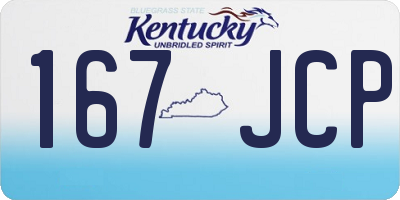 KY license plate 167JCP