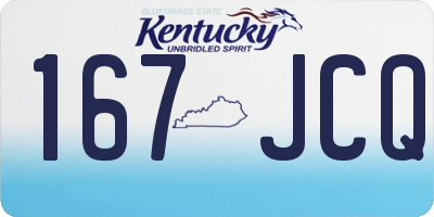 KY license plate 167JCQ
