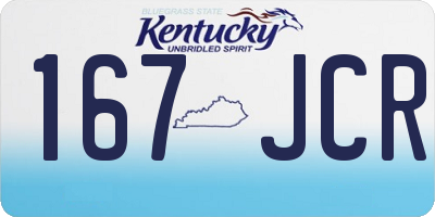 KY license plate 167JCR