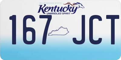 KY license plate 167JCT