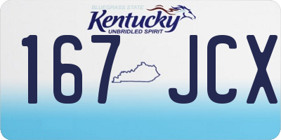 KY license plate 167JCX
