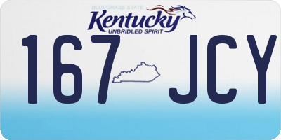 KY license plate 167JCY