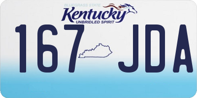 KY license plate 167JDA