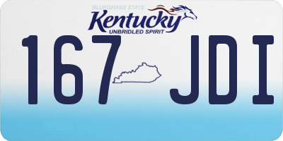 KY license plate 167JDI