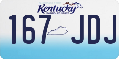KY license plate 167JDJ