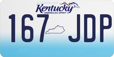 KY license plate 167JDP