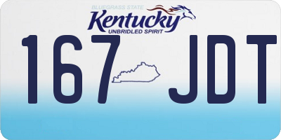 KY license plate 167JDT