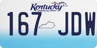 KY license plate 167JDW