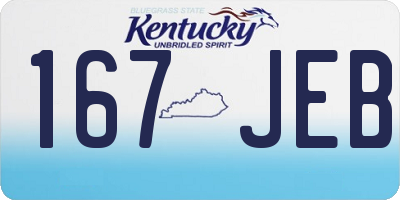 KY license plate 167JEB