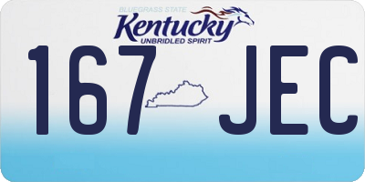 KY license plate 167JEC