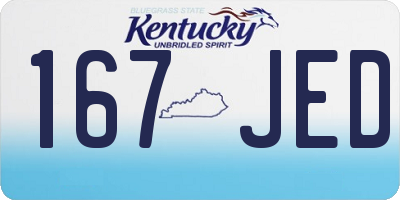 KY license plate 167JED