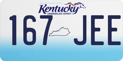 KY license plate 167JEE