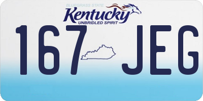 KY license plate 167JEG