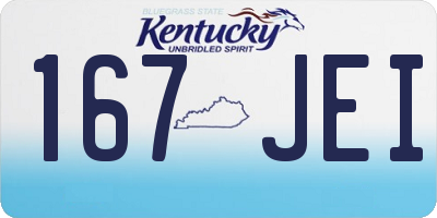 KY license plate 167JEI