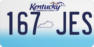 KY license plate 167JES