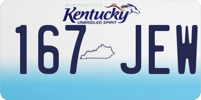 KY license plate 167JEW
