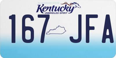 KY license plate 167JFA