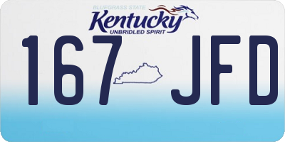 KY license plate 167JFD