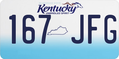 KY license plate 167JFG