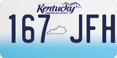 KY license plate 167JFH