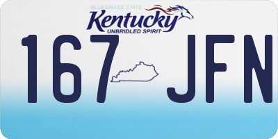 KY license plate 167JFN