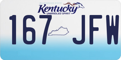 KY license plate 167JFW