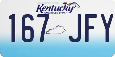 KY license plate 167JFY