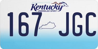 KY license plate 167JGC