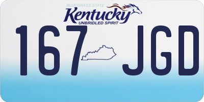 KY license plate 167JGD