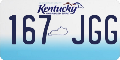 KY license plate 167JGG