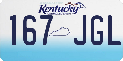 KY license plate 167JGL
