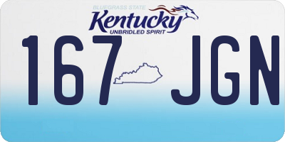 KY license plate 167JGN